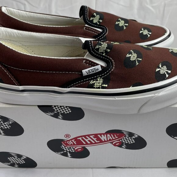 Vans Vault Og Classic Slip-O Wacko Maria, Brown/Records-VN0A45JK595 Men’s US 6.5 - Picture 5 of 10